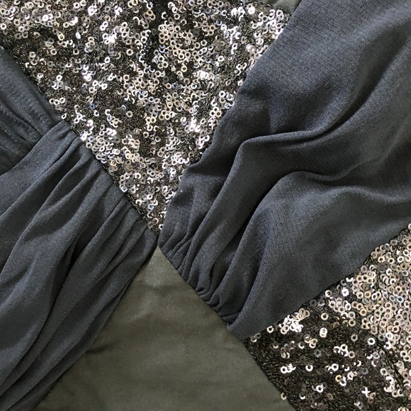 Blue Strapless Elise Ryan Sequin Dress 4 - Picture 2 of 3